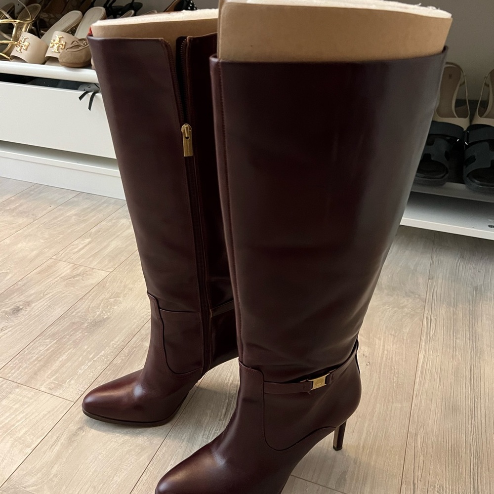 Vince Camuto Tall Leather  Boots in Burgundy